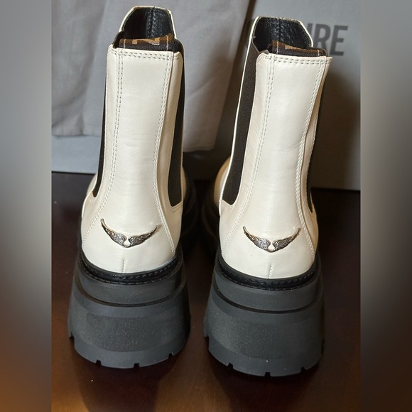 NIB Zadig & Voltaire Ride Chelsea Boot 39 Ice White US 8 - Picture 7 of 12